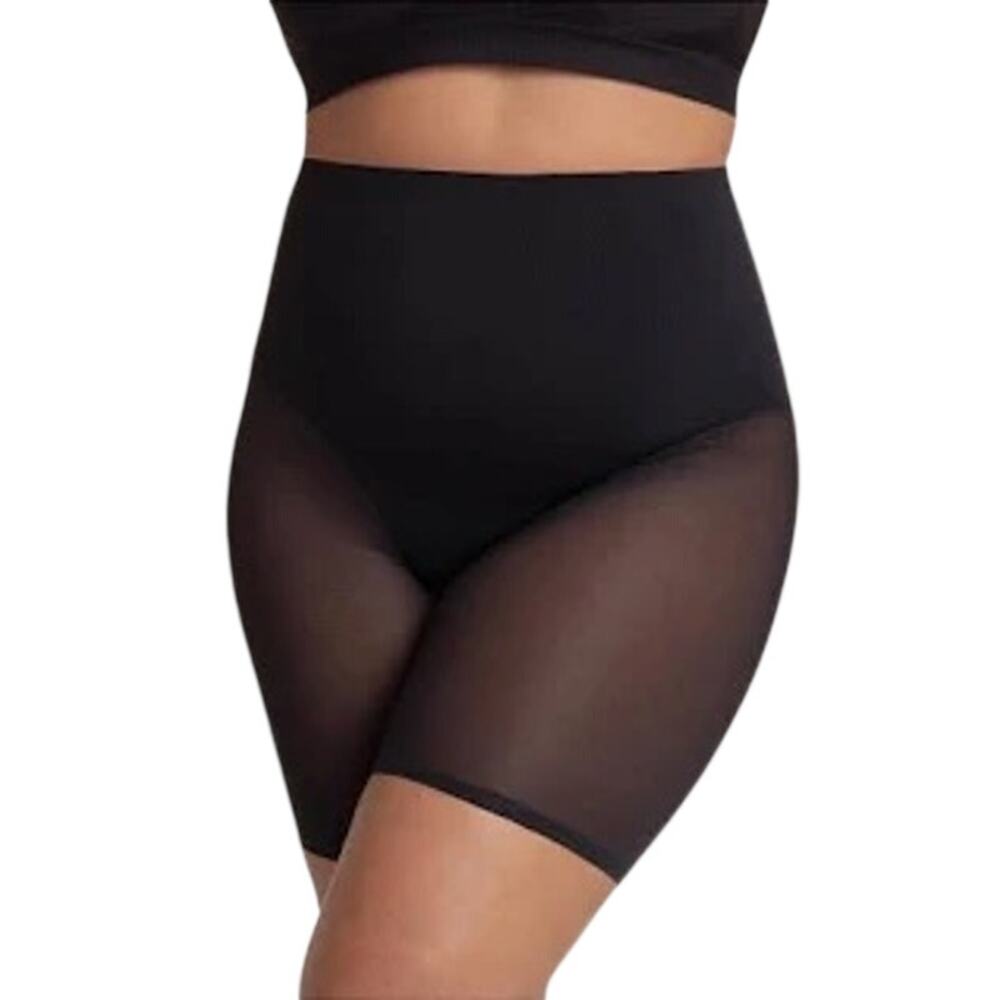 SHAPERMINT Essentials Empower Mesh Shaper Short 52002 Black NWT Medium
